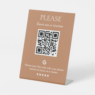 Business QR code Google Review Pedestal Sign