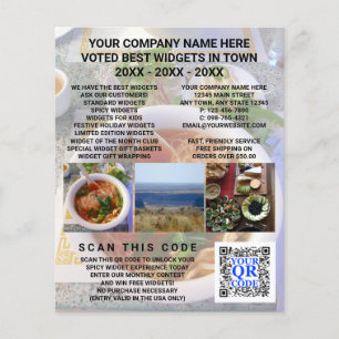 Business QR Code Light Photo Advertising Custom Flyer