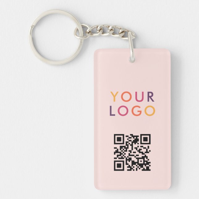 Business QR Code Logo Blush Pink (Devant)