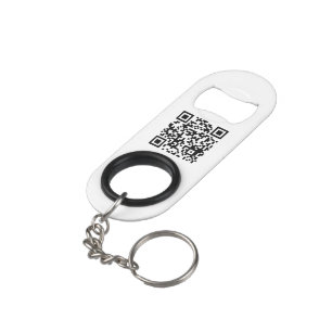 Business QR code Logo Modern Keychain Bottle Opener
