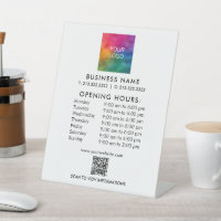 Business QR Code Opening Hours Logo Personalized