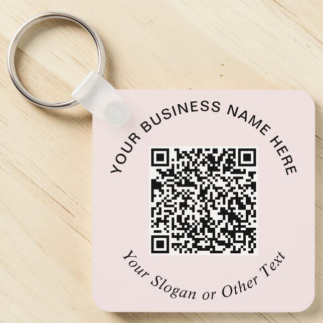 Business QR Code Pink Promotional Keychain (Business QR Code Pink Promotional Keychain)