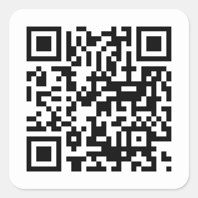 Business QR Code Square Sticker (Front)