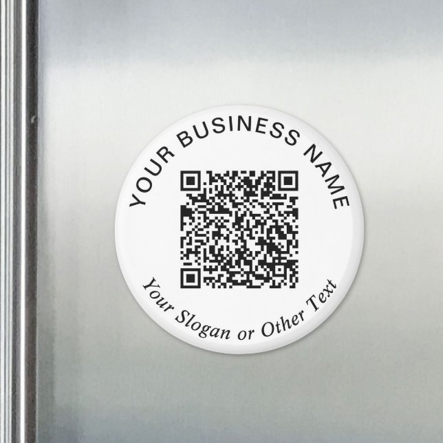 Business QR Code White Promotional Magnet (Business QR Code White Promotional Magnet)