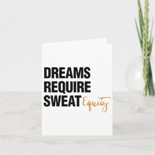 Business Quote Sweat Equity Entrepreneur Card