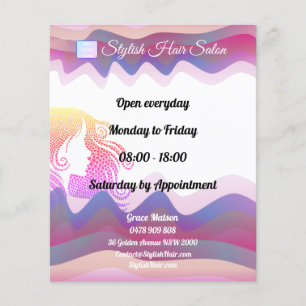 Business Rainbow Waves Flyer with Logo