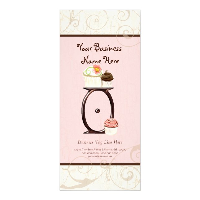 Business Rate Card - Letter O Monogram Dessert Bak (Front)