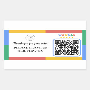 Business Rating With Google Reviews QR Code  Sticker
