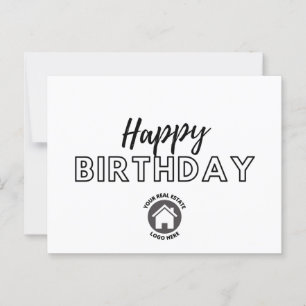 Business Real Estate Happy Birthday Postcard