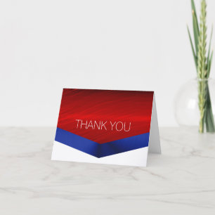 Business Red White Blue Thank You Card