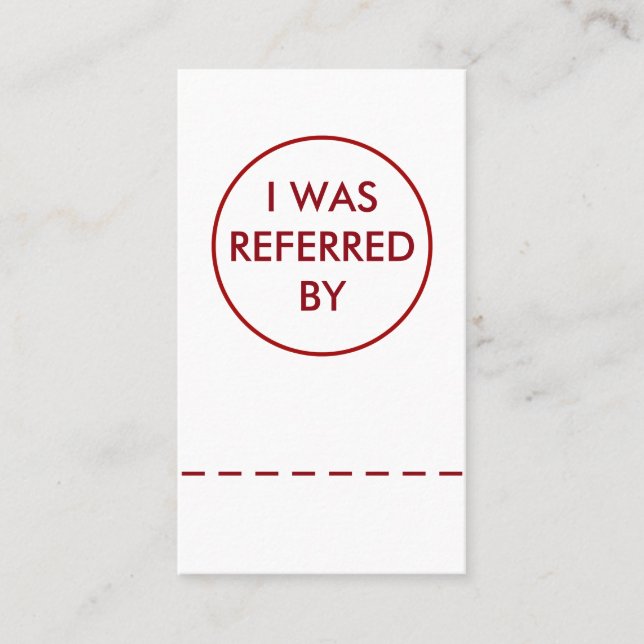 Business Referral Card Template (Front)