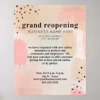 Business Reopening Covid Safety Abstract Pink