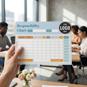 Business Responsibility Chores Chart Logo Checklis Notepad