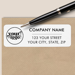 Business Return Address Labels with Custom Logo