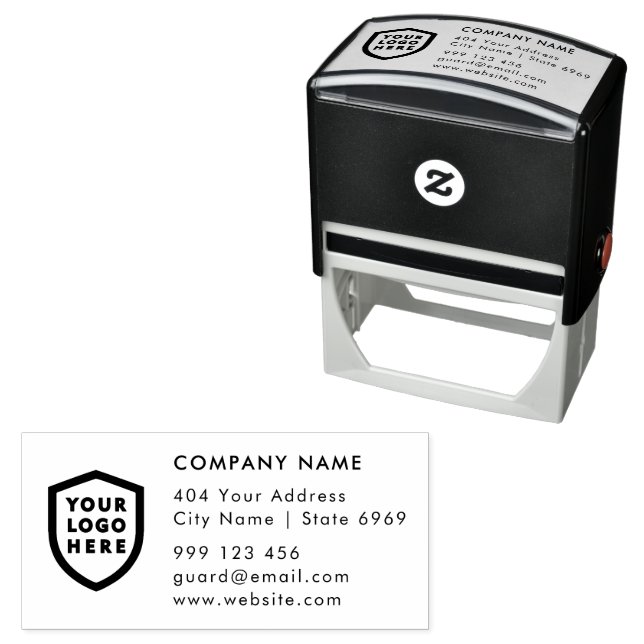 Business Return Address | Logo Professional Modern Self-inking Stamp (In Situ)