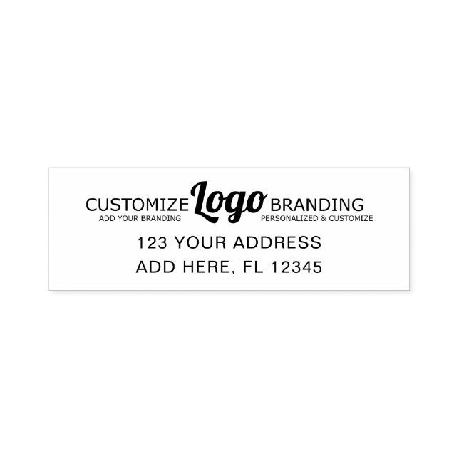 Business Return Address Logo Professional  Self-inking Stamp (Design)