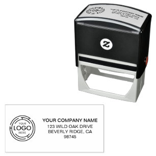 Business Return Address Logo Self-inking Stamp