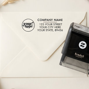 Business Return Address Professional Company Logo Self-inking Stamp