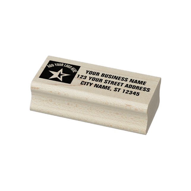 Business Return Address | Professional Custom Logo Rubber Stamp (Stamp)