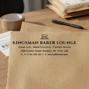 Business Return Address Professional Logo Modern Self-inking Stamp