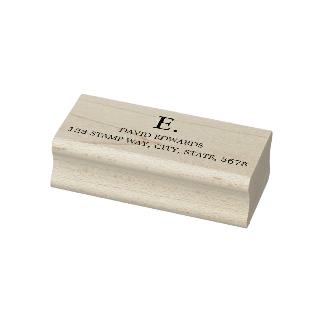 Business Return Address Professional Modern Rubber Stamp (Stamp)