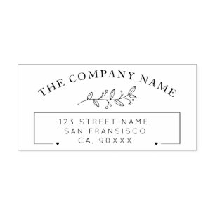 Business Return address rubber stamp