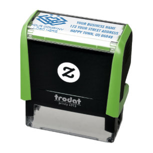 Business Return Address with Logo Self-inking Stam Self-inking Stamp