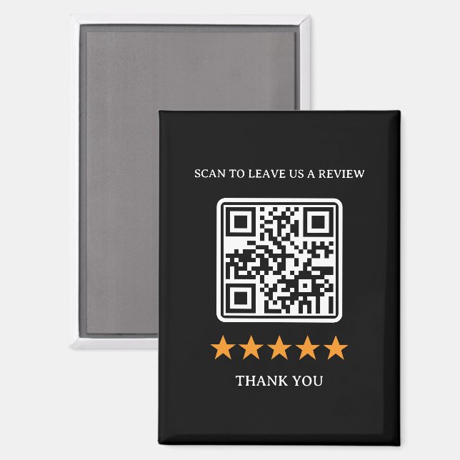 Business Review Link QR Code 2.5" x 3.5" Magnet (Front/Back)