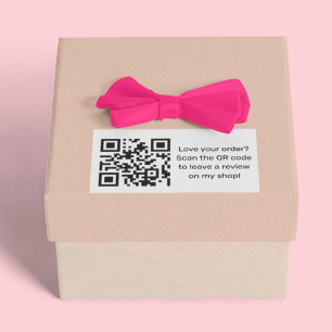 Business Review Request With QR Code Sticker