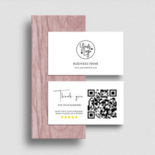 Business Reviews QR Code Review Link Card
