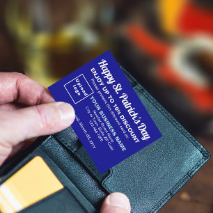 Business Saint Patrick Blue Discount Card
