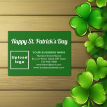 Business Saint Patrick Greeting on Green