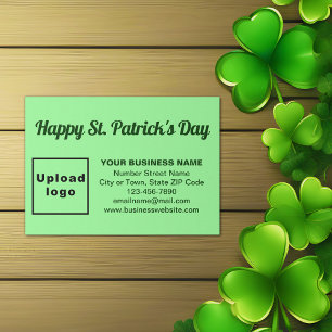 Business Saint Patrick Greeting on Light Green Enclosure Card