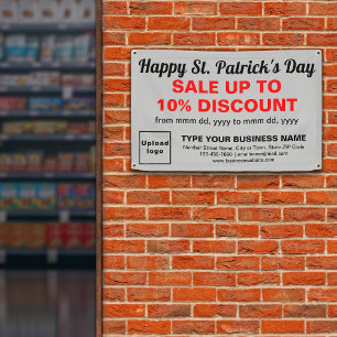 Business Saint Patrick Sale on Grey Rectangle Banner
