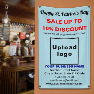 Business Saint Patrick Sale on Light Blue Banner