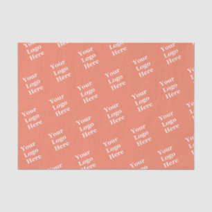 Business Salmon Your Logo Here Template Tissue Paper