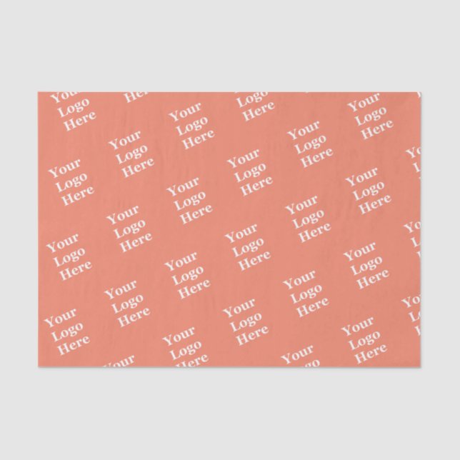 Business Salmon Your Logo Here Template Tissue Paper (Front)