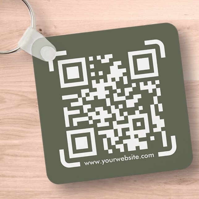 Business Scan Me QR Code Website Modern Simple Keychain (Creator Uploaded)