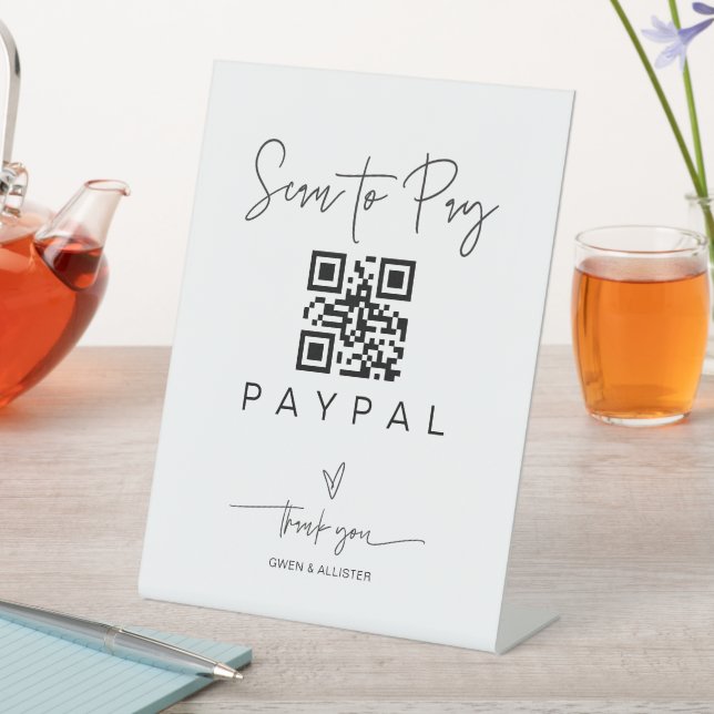 Business Scan QR Code Sign Wedding Bar Valet (In SItu)