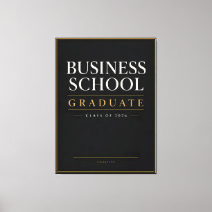 Business School Graduate 2026 Custom Canvas Print