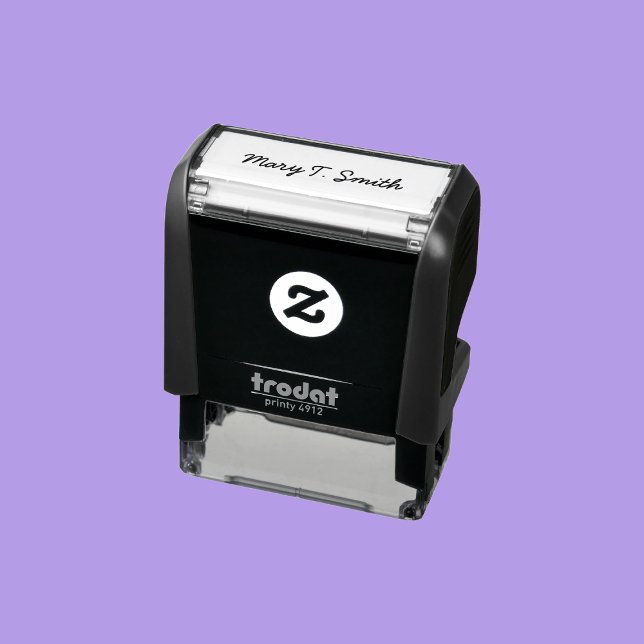 Business Script Cursive Signature Name Template Self-inking Stamp (Creator Uploaded)