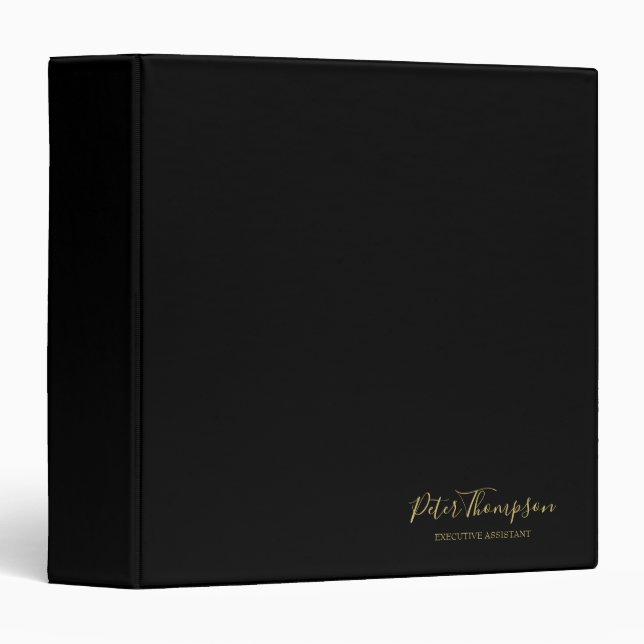 Business Script Elegant Signature Binder (Front/Spine)
