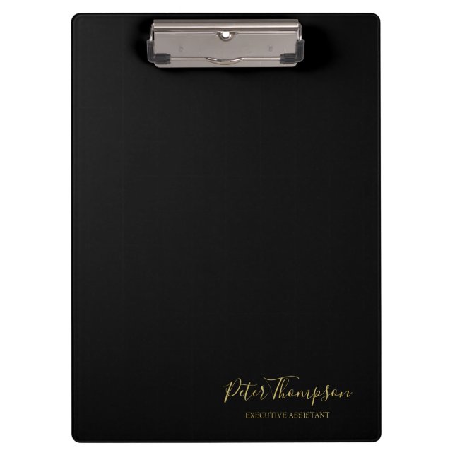 Business Script Elegant Signature Clipboard (Front)