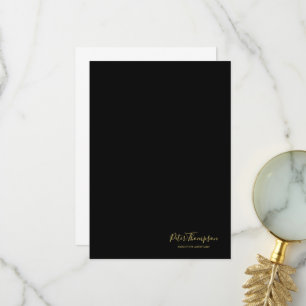 Business Script Elegant Signature Note Card