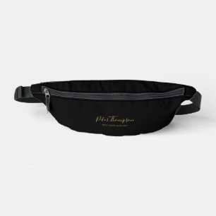 Business Script Elegant Signature Note Card Fanny Pack