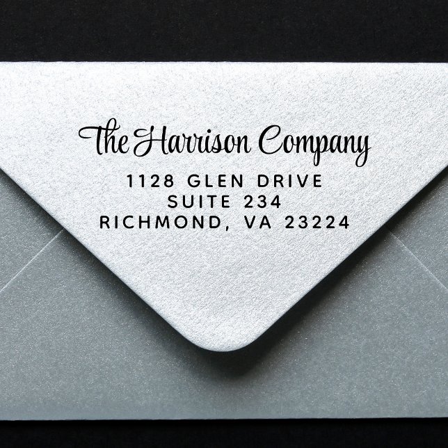 Business Script Return Address Self-inking Stamp (Make a statement with a stamp that reflects your unique modern style and brand)