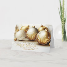 Business Seasonal Gold and White Happy