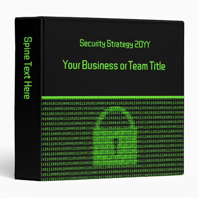 Business Security Compliance - Binary Digital Lock Binder (Front/Spine)
