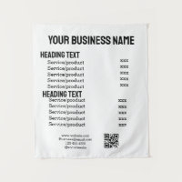 Business services products price list menu card