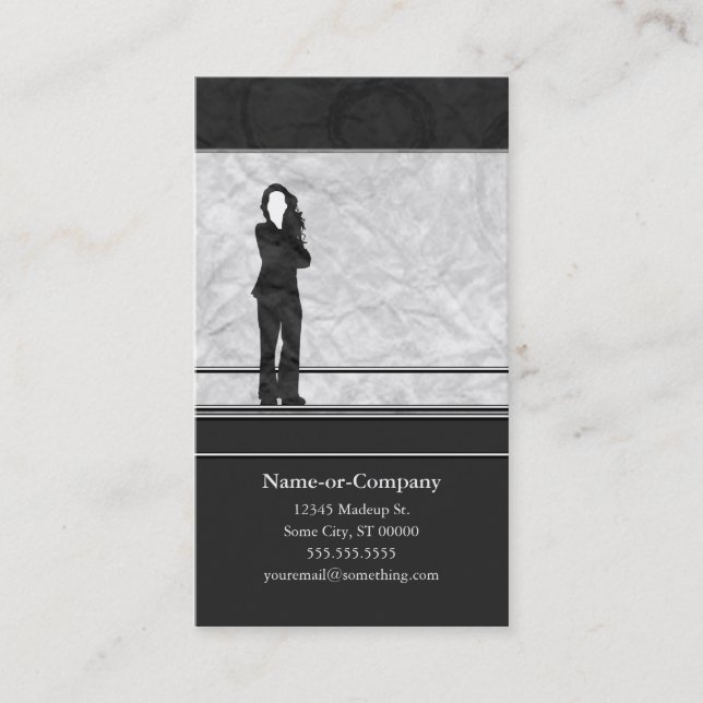business silhouettes business card (Front)